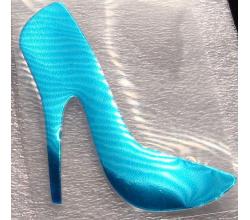 1  Buegelpailletten Schuh spiegel blau